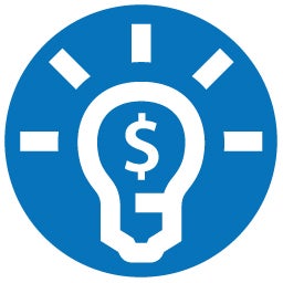 Lightbulb money icon