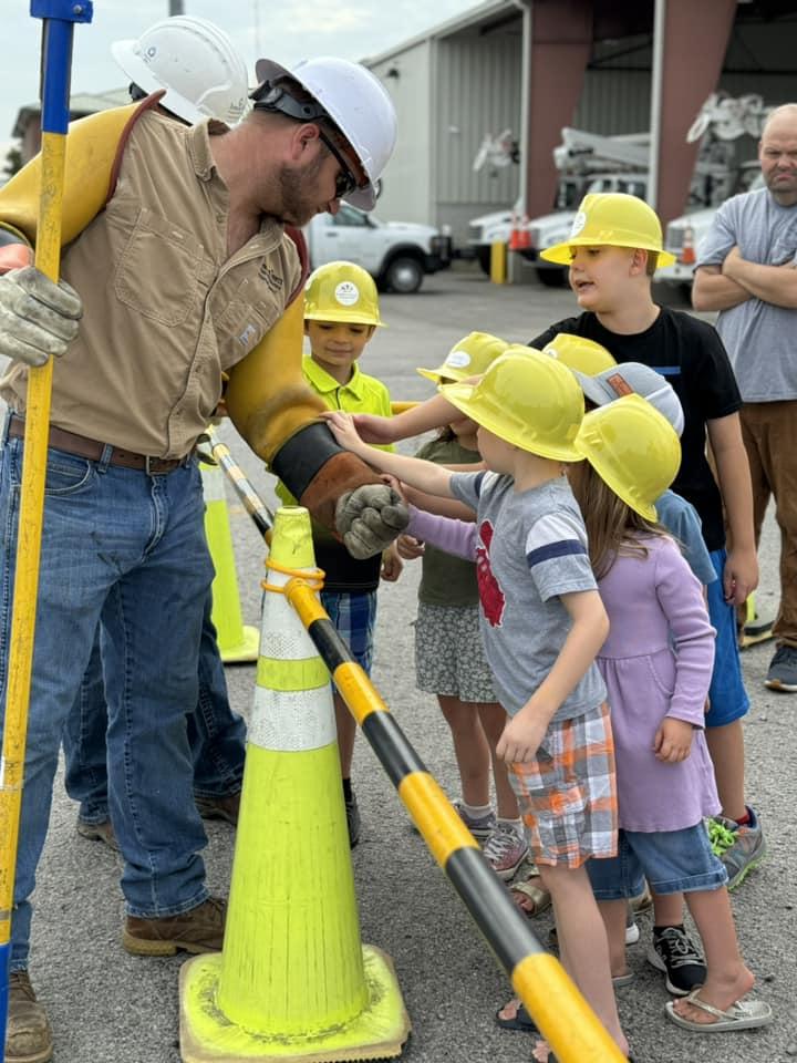 lineman with kids